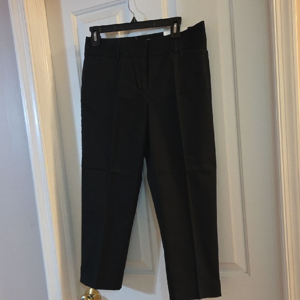 Loft Julie Black Cropped Pants 6 NWT